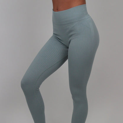 'EveryDay' Ribbed Gym Leggings - Jade