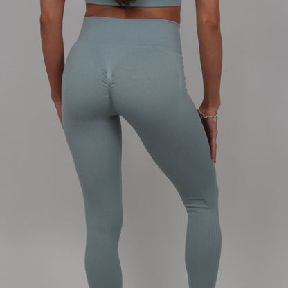 'EveryDay' Ribbed Gym Leggings - Jade