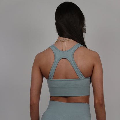 'EveryDay' Ribbed Gym Bralet - Jade