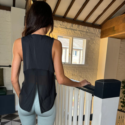 'Yoga' Sports Vest Black